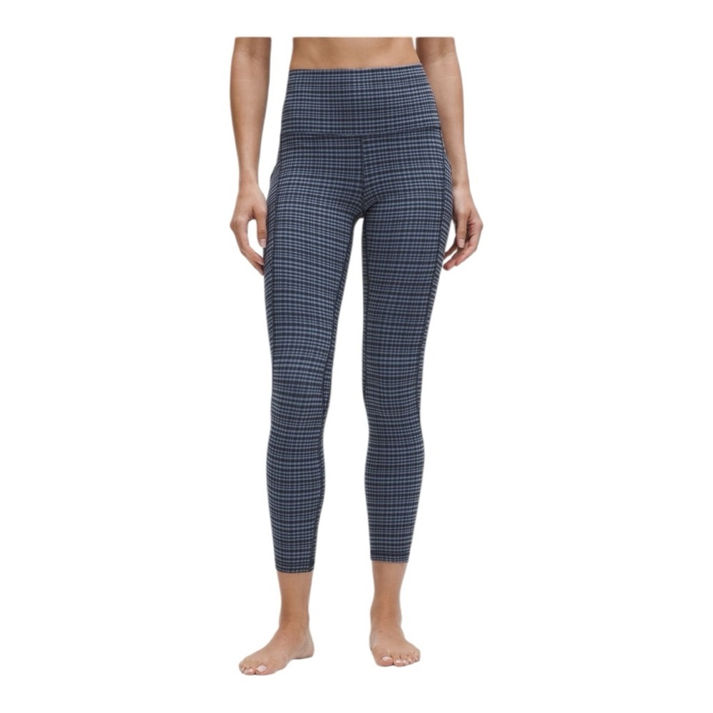 Lululemon Align High-Rise Pant with Pockets 25" Glow Grid Washed Denim Mult Siz